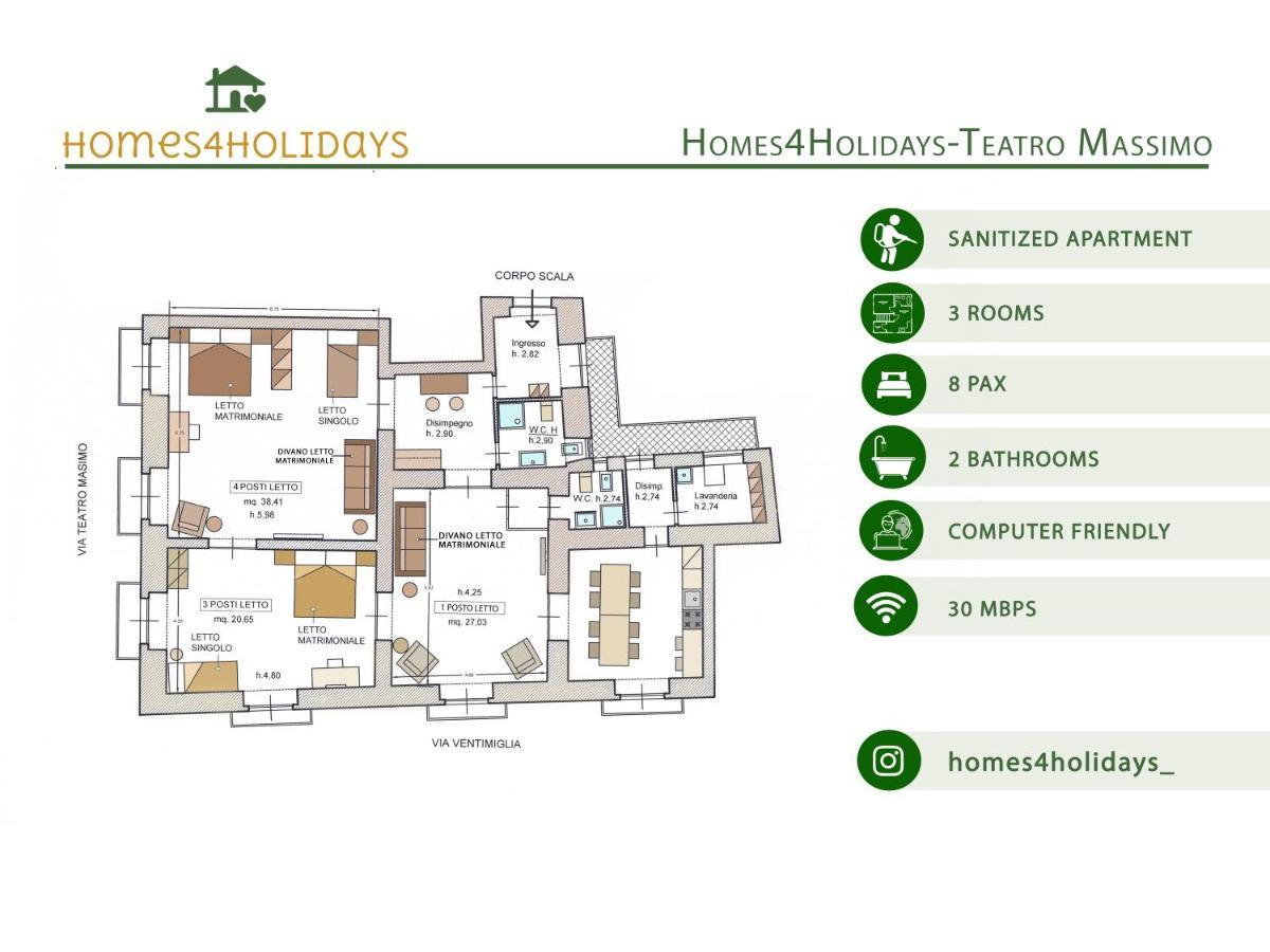 קטאניה Homes4Holidays - Teatro Massimo מראה חיצוני תמונה
